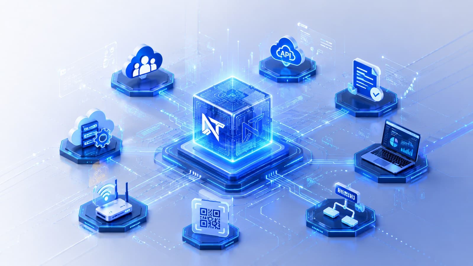 Ilustrasi solusi Custom & IoT